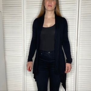 BCBG max azria black open cardigan